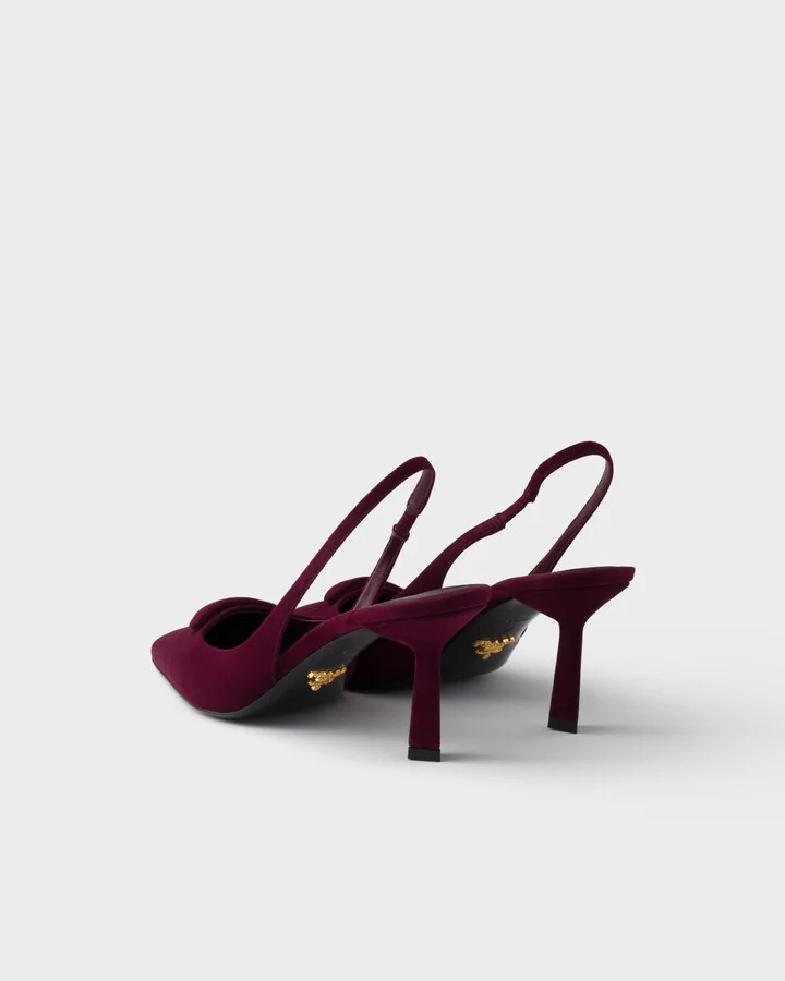 Suede slingback pumps - Image 4