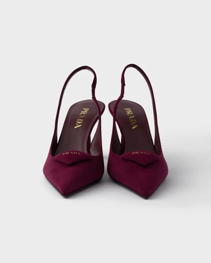 Suede slingback pumps - Image 5