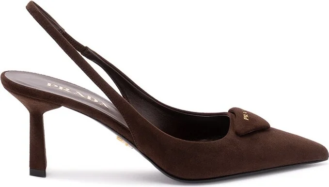Suede Slingback Pumps