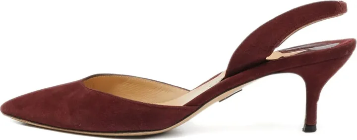 Suede Slingback Pumps