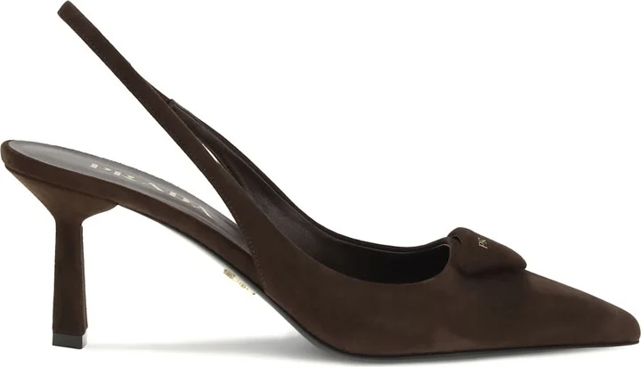 Suede Slingback Pumps