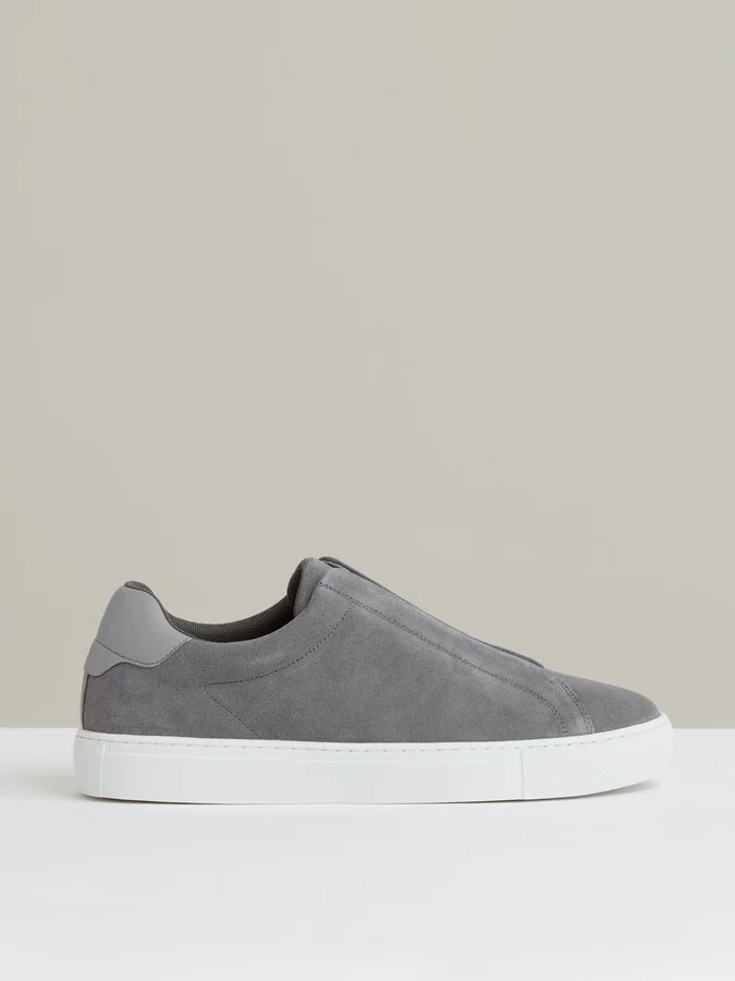 Suede Slip-on Elasticated Trainers