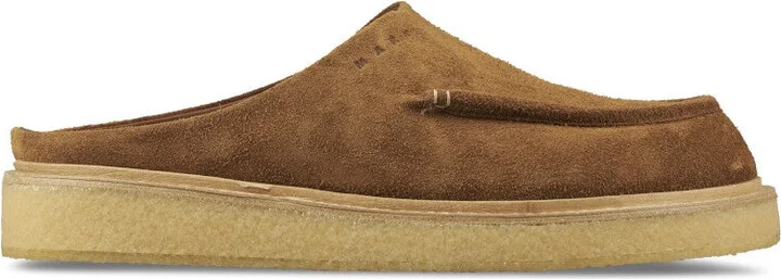 Suede Slip-On Sandals With Cushioned Sole