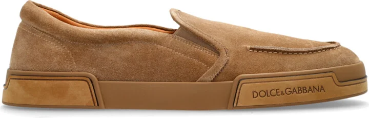 Suede Slip-on Shoes, , - Beige