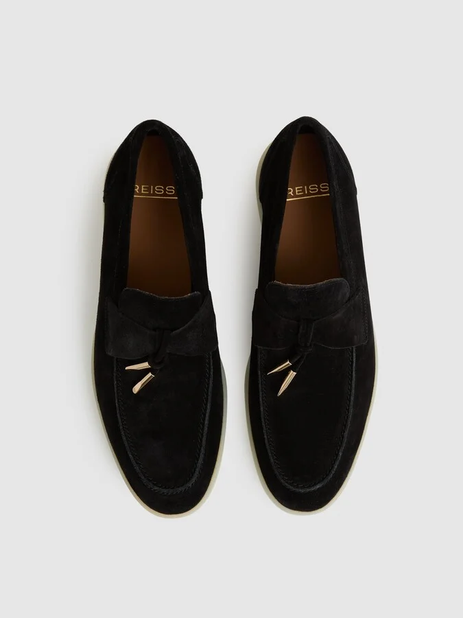 Suede Slip On Tassel Loafers - Image 3