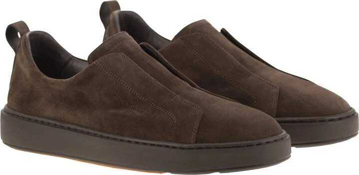 Suede Slip-on Trainer - Image 4