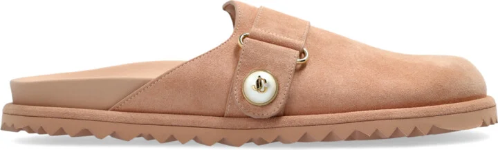 Suede Slippers ‘Fayence’, , - Pink