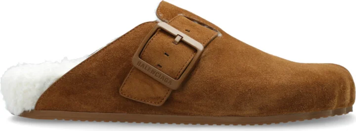 Suede Slippers Sunday, , - Brown