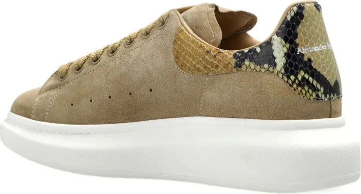 Suede Snake-Detail Trainers - Image 3