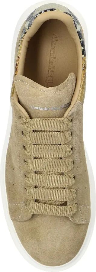 Suede Snake-Detail Trainers - Image 4