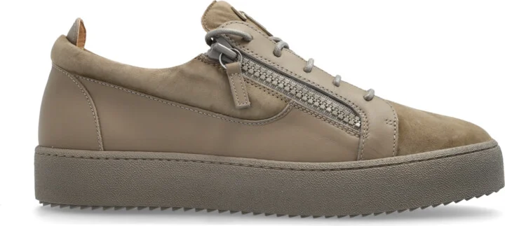 Suede Sneakers, , - Beige