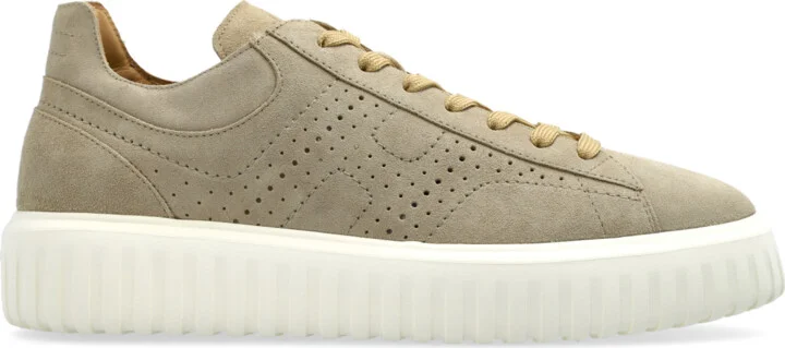 Suede Sneakers, , - Beige