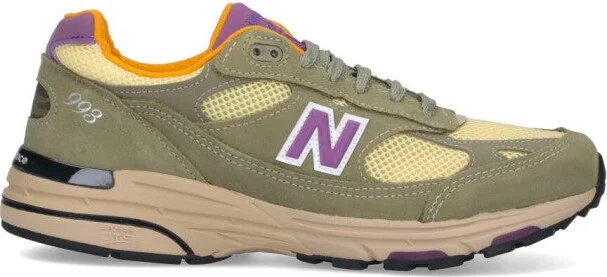 Suede Sneakers With Breathable Mesh And Accented Logos