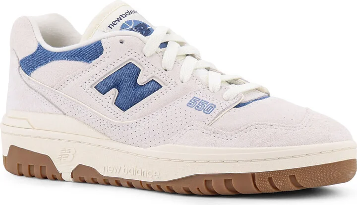 Suede Sneakers With Denim Details - Image 2