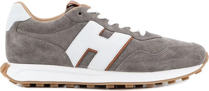 Suede Sneakers With Iconic Logo Patch