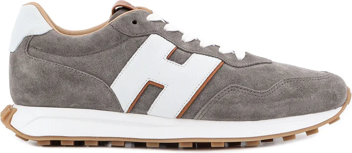 Suede Sneakers With Iconic Logo Patch