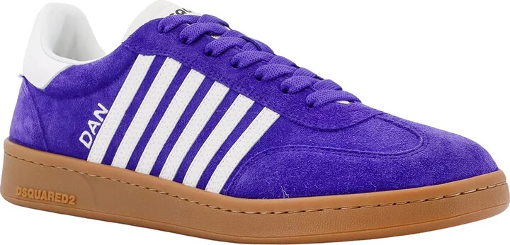 Suede Sneakers With Leather Bands - Image 2