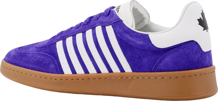 Suede Sneakers With Leather Bands - Image 3