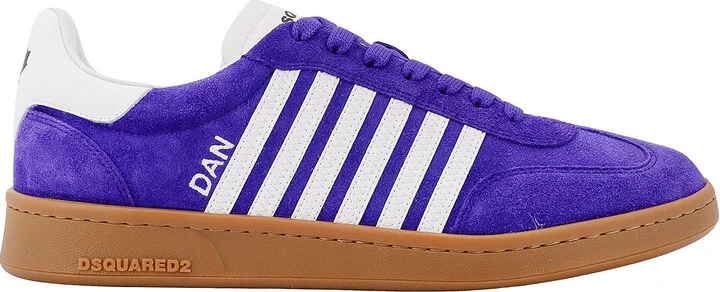 Suede Sneakers With Leather Bands