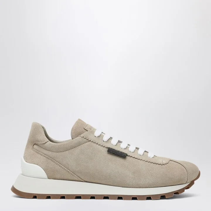 Suede sneakers with Shiny Tab