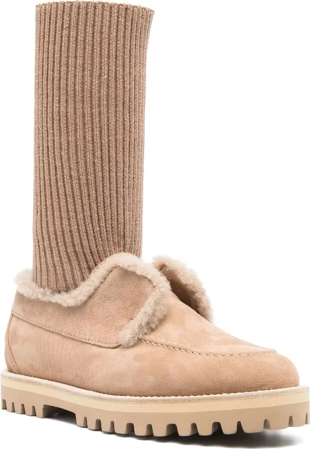 Suede Sock-Ankle Boots - Image 2