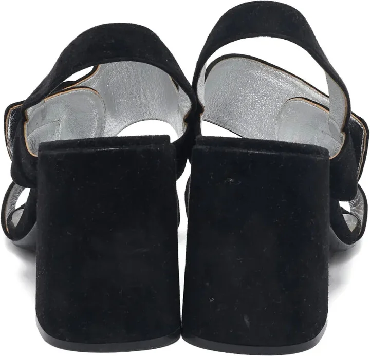 Suede Sphere Heel Sandals - Image 4