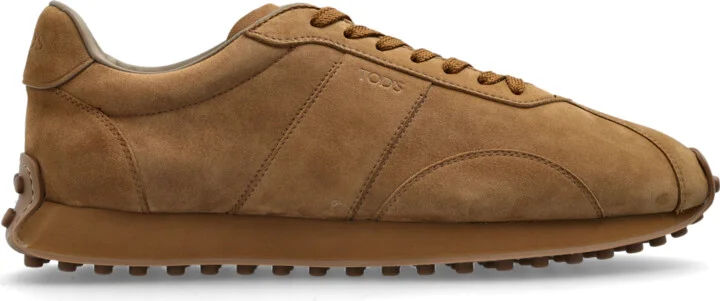 Suede Sports Shoes, , - Brown