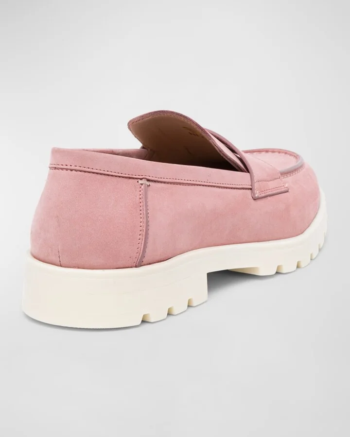 Suede Sporty Penny Loafers - Image 2
