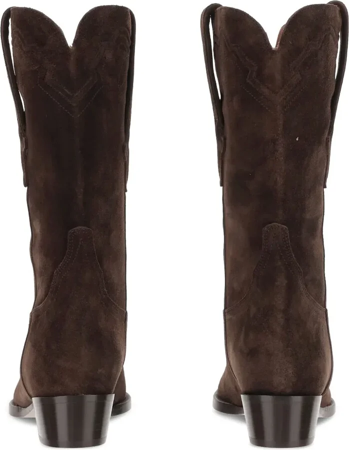 Suede Square-Toe Boots - Image 3