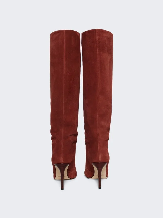 Suede Stiletto Boot 85 Brandy