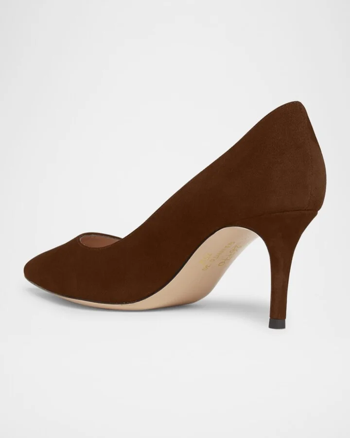 Suede Stiletto Classic Pumps - Image 4
