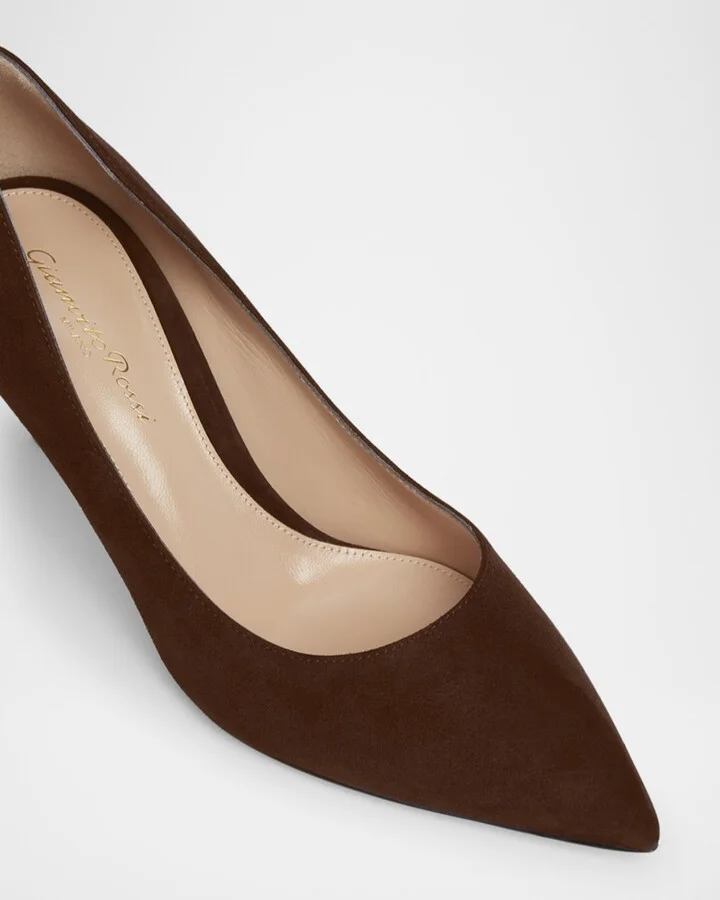 Suede Stiletto Classic Pumps - Image 9