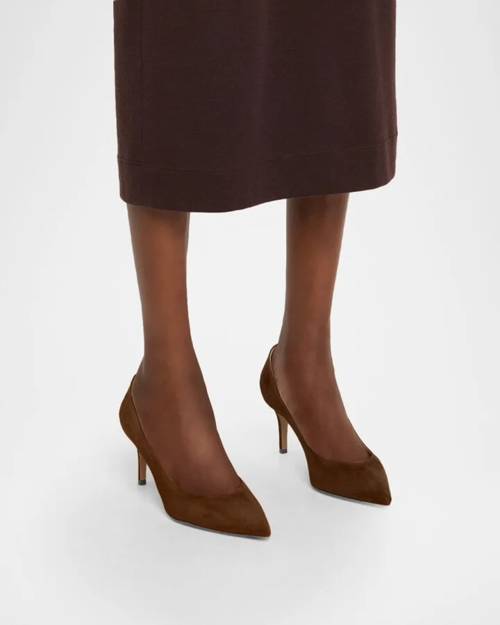 Suede Stiletto Classic Pumps - Image 11