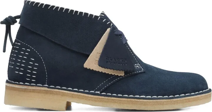 Suede-Stitched Desert Boots