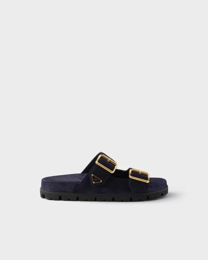 Suede strap slides - Image 2
