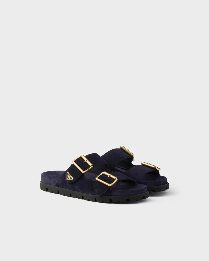 Suede strap slides