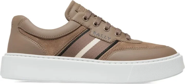 Suede Stripe-Detailing Sneakers