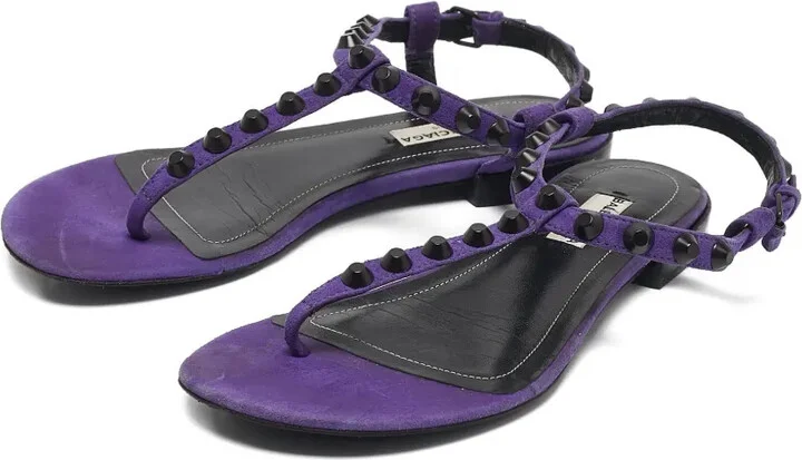 Suede Stud Sandals - Image 2