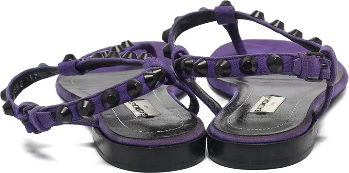 Suede Stud Sandals - Image 3