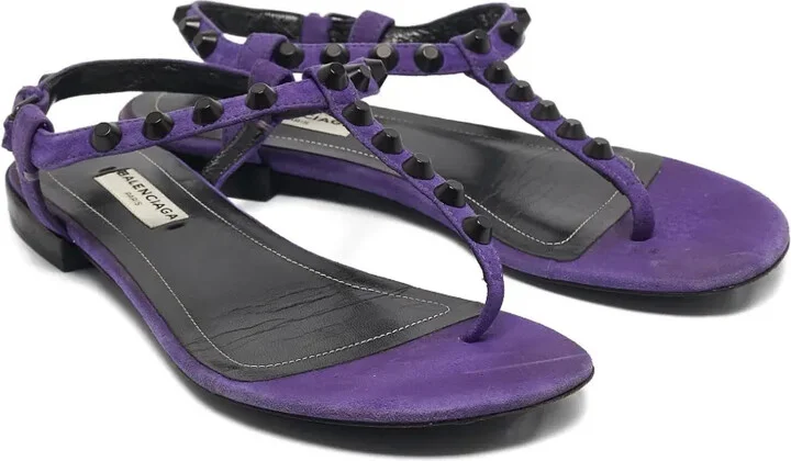 Suede Stud Sandals - Image 5