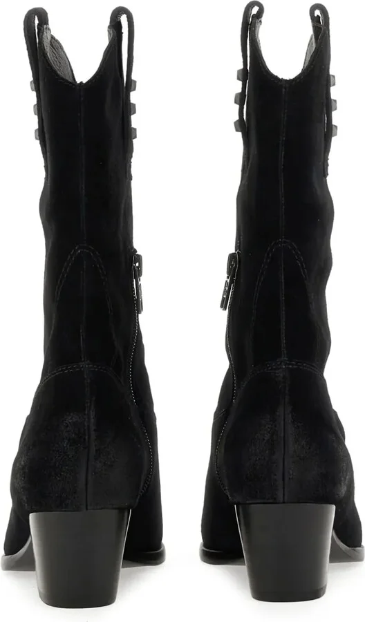Suede Studded Ankle Boots - Image 2