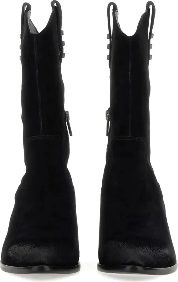 Suede Studded Ankle Boots - Image 3