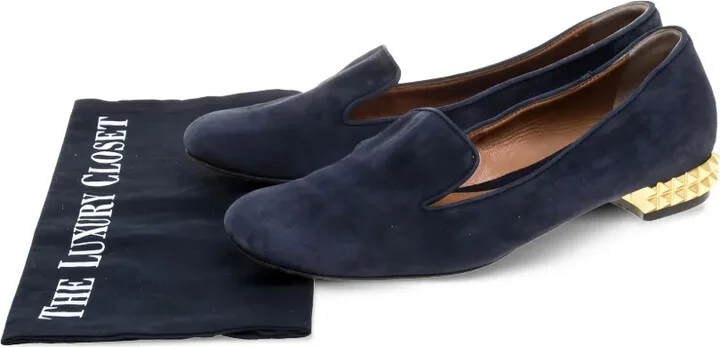 Suede Studded-Heel Shoes - Image 5
