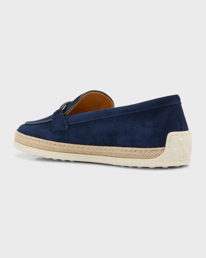 Suede T-Ring Espadrille Loafers - Image 8