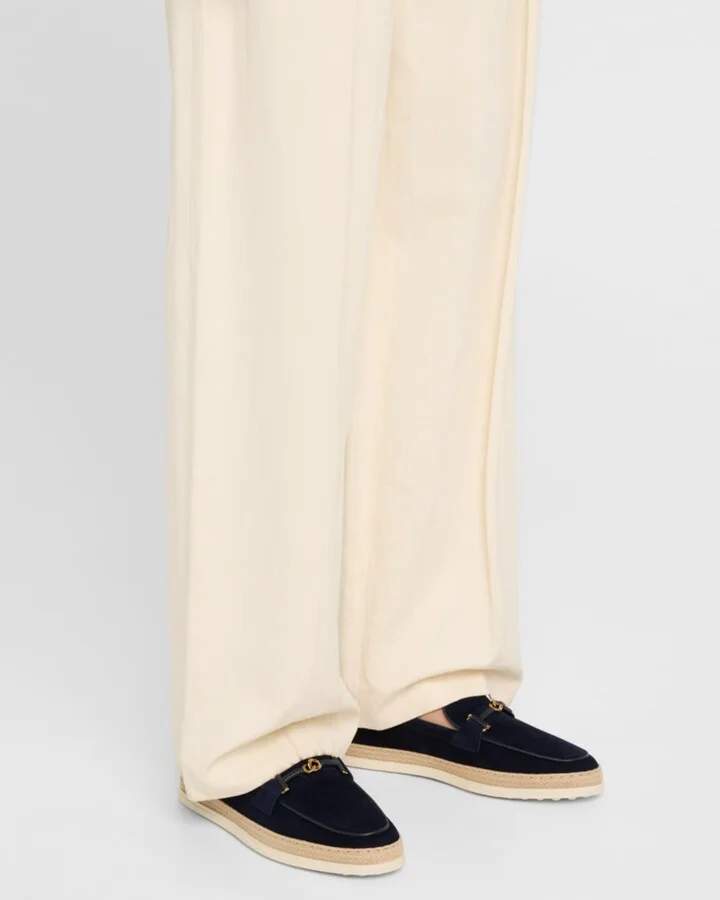 Suede T-Ring Espadrille Loafers - Image 10