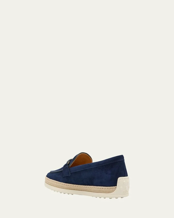 Suede T-Ring Espadrille Loafers - Image 3