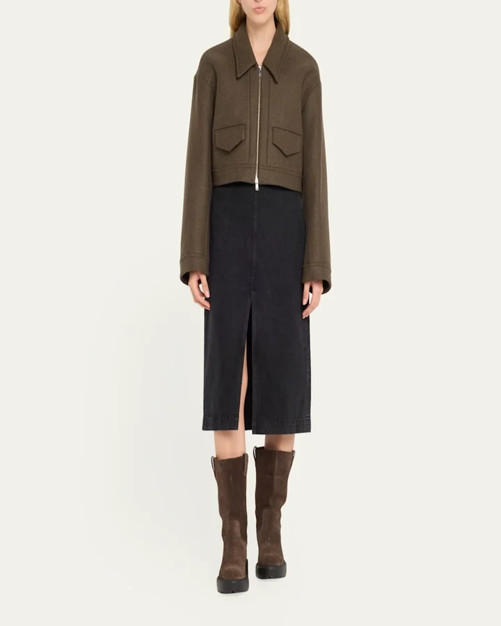 Suede Tall Moto Boots - Image 4