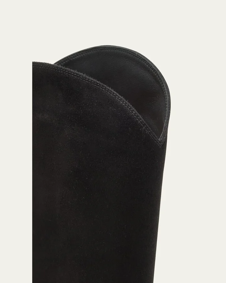 Suede Tall Western Boots - Image 11