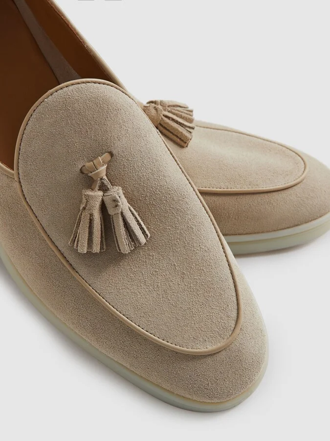 Suede Tassel Loafers - Image 3
