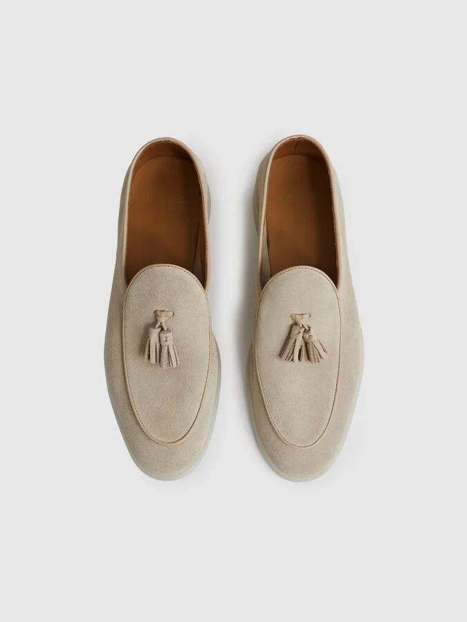 Suede Tassel Loafers - Image 4